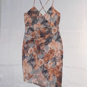 NWT Discovery Floral Print Pink & Gray Dress